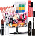 Kit C/7 itens Maquiagem com Necessaire e Paleta de Sombras