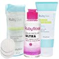Kit C/3 itens Skin Care Ruby Rose Limpeza e Hidratação Completa