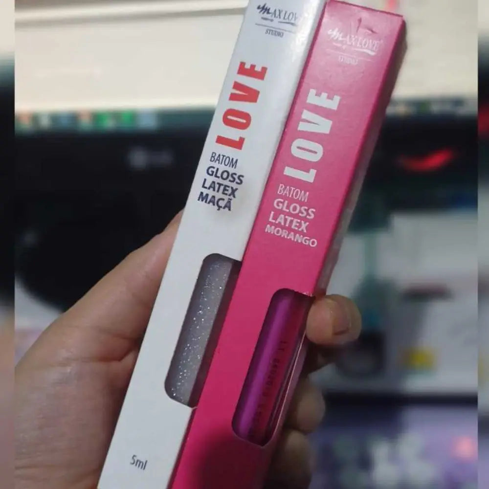 Kit C/3 Batom Brilho Labial Latex Max Love