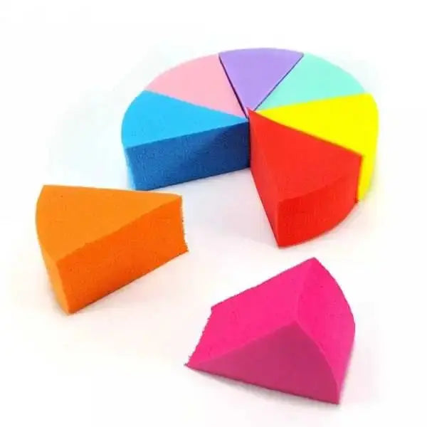 Esponja triangular para maquiagem (queijo/pizza)