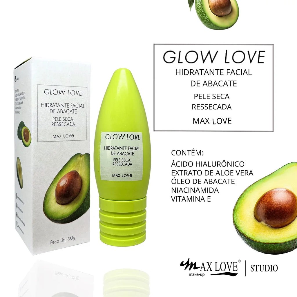 Kit Completo 5 Itens Linha Glow Love Abacate Max Love