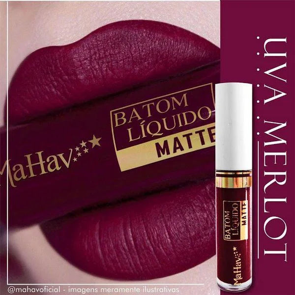 Batom Líquido Matte Aveludado Mahav Touch